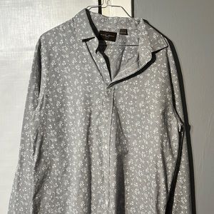 Black brown long sleeve button down